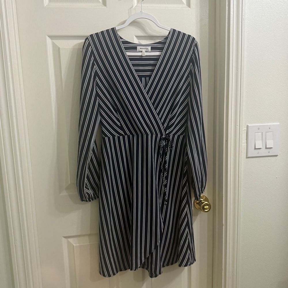 Corporate modest wrap dress